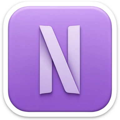 Netflix aesthetic "N" logo in pastel purple sticker