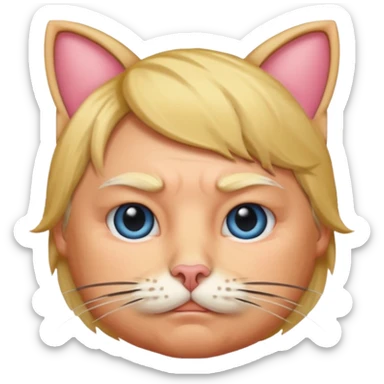 Trump with cat ears sticker