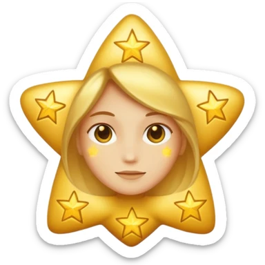Real star shape face and body sticker