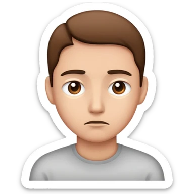 face turning away or looking uninterested sticker