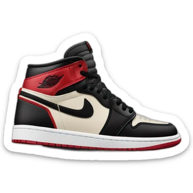 nike air jordan 1 bred toe low shoe sticker