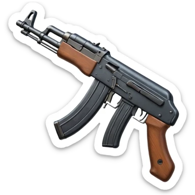 an ak47 with no stock kind of like the draco(a compact assault rifle founded in romania) sticker