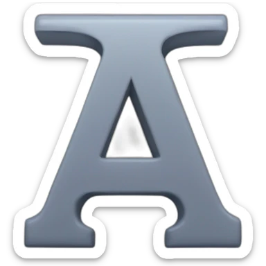 Letter A three-dimensional sticker