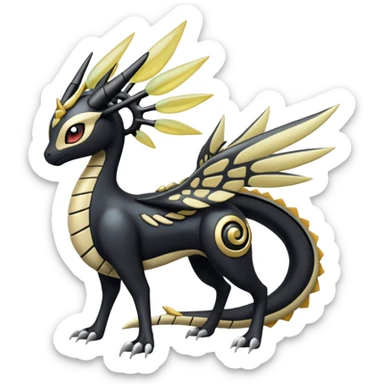 Meloetta-Giratina-Nargacuga-Pokémon-Fakémon-fusion-hybrid-creature sticker