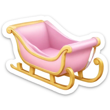 light pink sleigh sticker