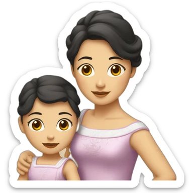 Danseuse coréenne et son enfant  sticker