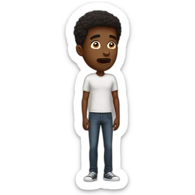 Black guy so shocked eyes popped out sticker