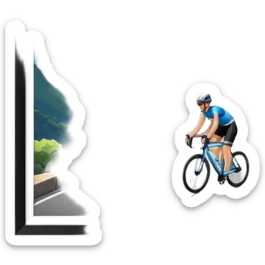 puerto de montaña ciclismo sticker