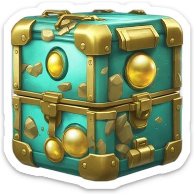 Pokemon Game LootCase Color Cyan Rich Treasure Legendary Epic Pokeballs Pokemons and Pokemon Items Inside this have Shiny Glow sticker