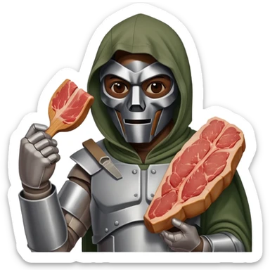 MF DOOM with meat  sticker