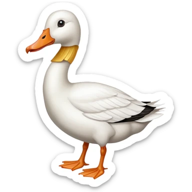 white goose sticker
