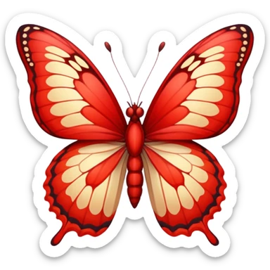 Está bien, pero un rojo un pelín más claro. Y LA MARIPOSA???? sticker