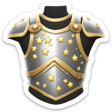 torso armor with sparkling stars sticker