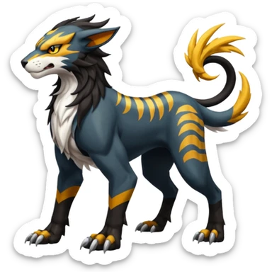 Houndoom-Tigress-Luxray-Silvally-Gryphon-fusion (full body) sticker