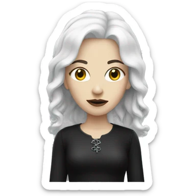 Gothic white woman standing sticker