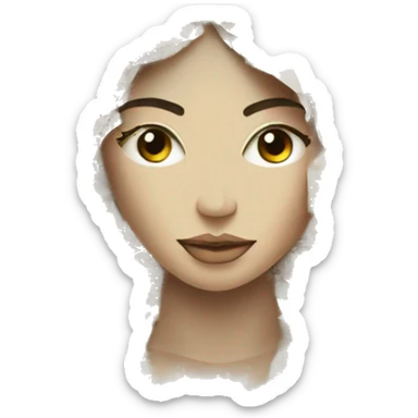  Hemp 420 lady face made of 420 origami newspaper roses hemp leaves lantern fairy lights burning paper and hemp leaves in hair and fairy lights sticker