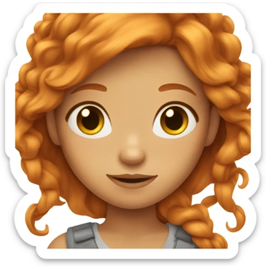 Pretty girl whit long ginger hait sticker