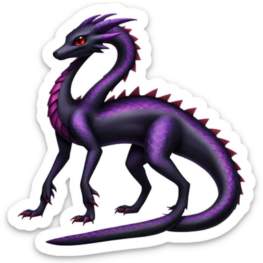 Shiny gothic Salazzle-Salandit-Umbreon-Fakémon-hybrid-creature (full body) 4 legs sticker