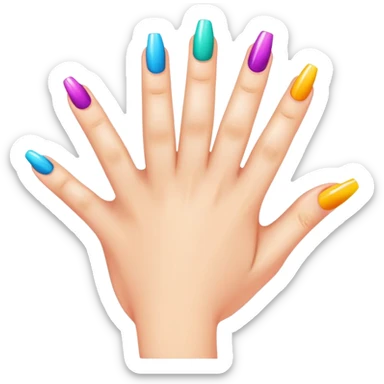 Acrylic nail manicure  sticker