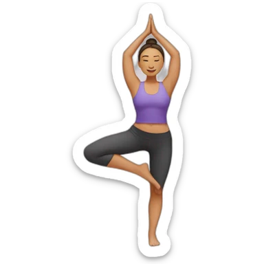 Yoga avec un haut de foe sticker