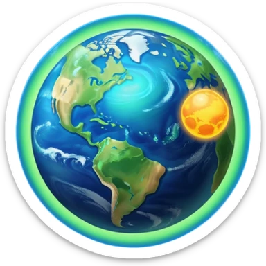 Earth Orbiting the Sun sticker