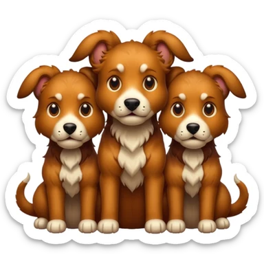 The three headed hound, cerberus. He is soft and cute sticker