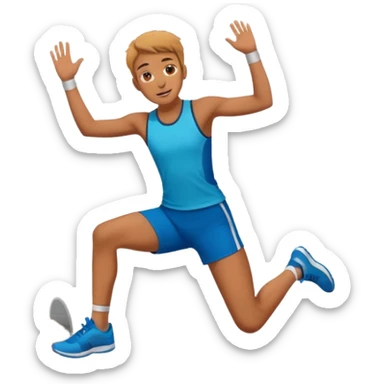 Persona saltando una pared sticker