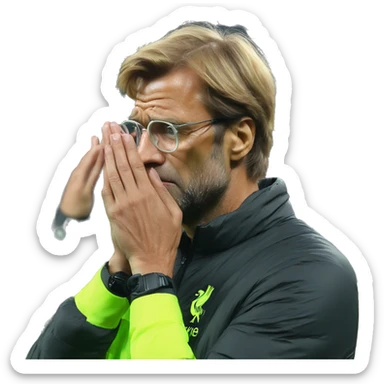 Jurgen Klopp facepalm emoji sticker