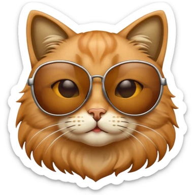 Cat with sunglasses sticker