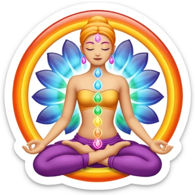 glowing chakras sticker