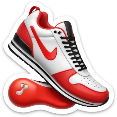 3D Apple-style emoji of a sneaker on a foot pressing down, with a footprint under it.






 sticker
