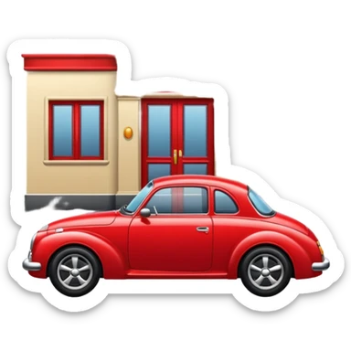 car parked on the street sticker