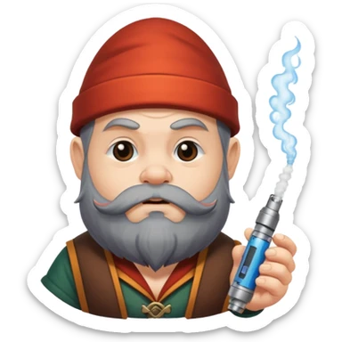 Zwerg mit vape  sticker