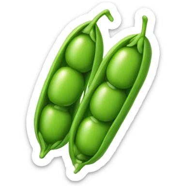 two green soybeans  sticker