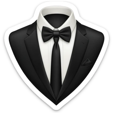 black tie (just tie, not ribbon) sticker