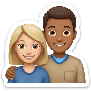 couple adopting of a child from social services sticker