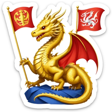 A draconic nation represent emoji sticker