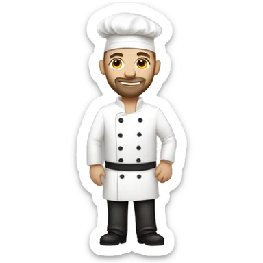 White Russian chef in Africa are stylish and minimalistic sticker