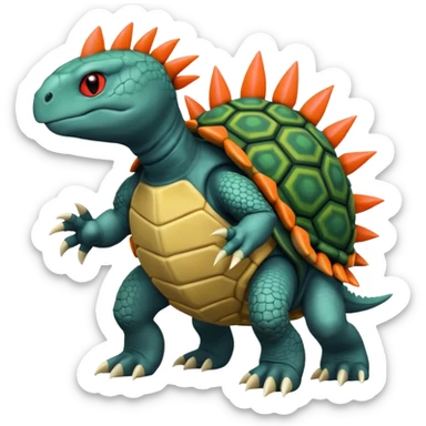Turtle-Salandit-Salamence-Turtwig-Fakémon-fusion-hybrid-creature sticker