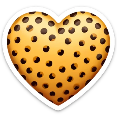 Cheetah print heart sticker