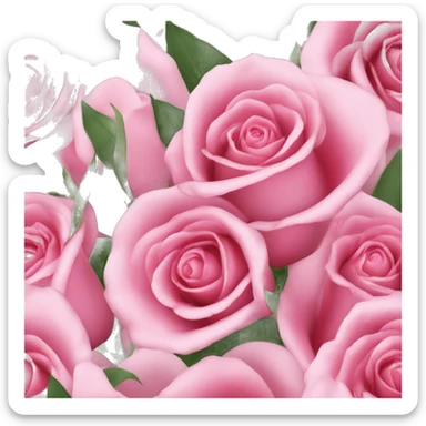 A bouquet Of rosa lilys with a rosa wrap sticker