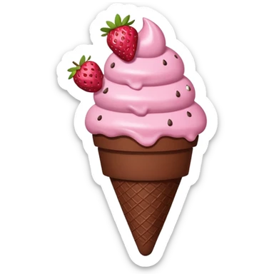 Bolis sabor chocolate 🍫  y uno sabor fresa 🍓 que sea un bolis de hielo gordito sticker