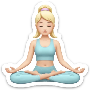 Yoga Breathing 3d Icon with color of A781F3
Make it light colro  sticker