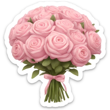 pastel pink flowers bouquet huge sticker