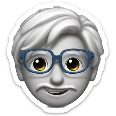 een vis met een bril en een beugel die heel erg lelijk is  sticker