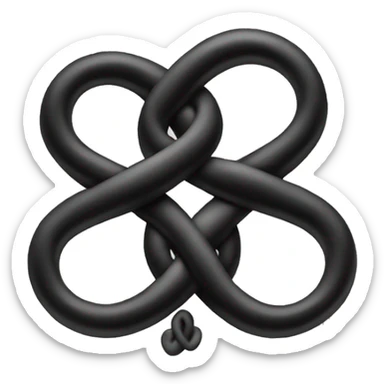 Infinity sign interlocked with a black heart sticker