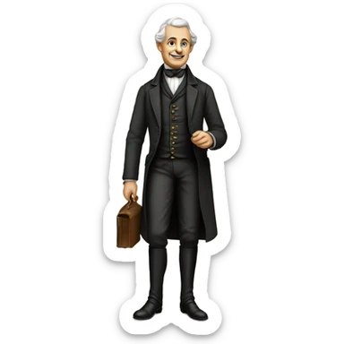 19th century gentleman in full growth sticker