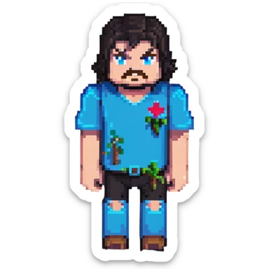 Jack Black as a Minecraft character sticker