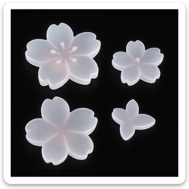 sakura cherry blossom matte glass style sticker