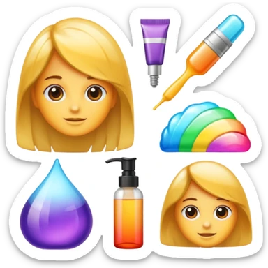 Crie produtos de cabelo sticker